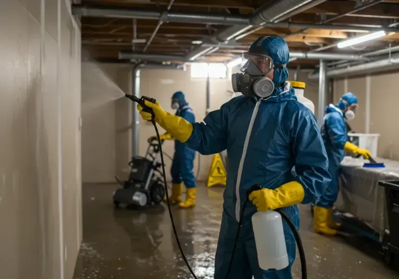 Basement Sanitization and Antimicrobial Treatment process in Marshall County, IA