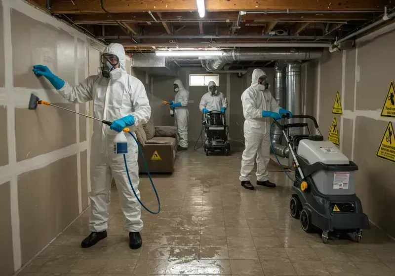 Basement Moisture Removal and Structural Drying process in Marshall County, IA